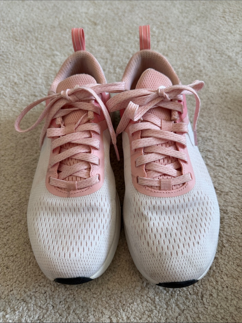 Peloton Pink and White Women's Athletic Sneakers